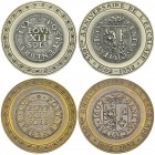 Genf, Paar von zwei Medaillen 1952 

 Genf, Schweiz. Paar von AR und CU Medaille 1952 (41 mm, 33.18 g und 28.66 g). Auf die 350-Jahrfeier der Escala...