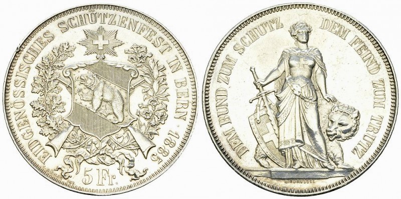 Bern, AR 5 Franken 1885 

 Schweiz, Eidgenossenschaft . AR 5 Franken 1885 (24....