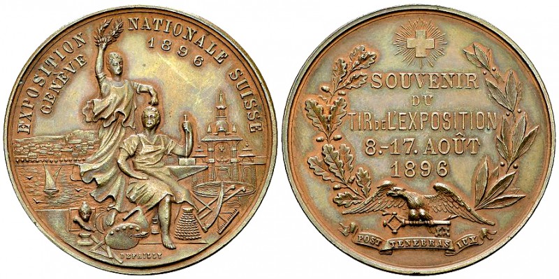 Genf, AE Schützenmedaille 1896 

Schweiz, Genf . CU Medaille 1896 (40 mm, 27.7...