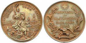 Genf, AE Schützenmedaille 1896 

Schweiz, Genf . CU Medaille 1896 (40 mm, 27.74 g), Tir de l'exposition nationale. Von Ch. Defailly.
Richter 692a (...