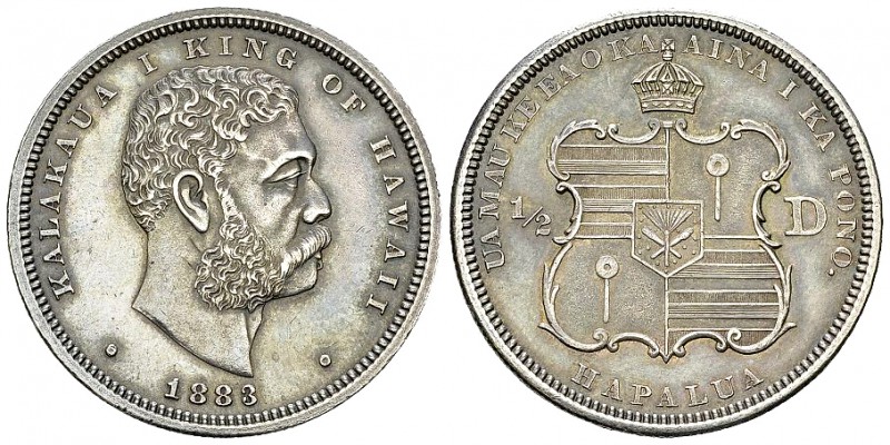 Hawaii AR 1/2 Dollar 1883 

Hawaii. Kalakaua I. AR 1/2 Dollar 1883 (12.49 g)....