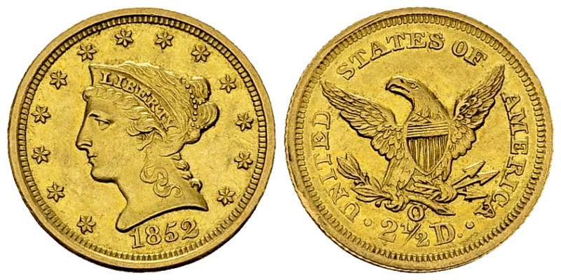 USA AV 2½ Dollar 1852 O 

 USA . AV 2½ Dollar 1852 O (18 mm, 4.18 g), New Orle...