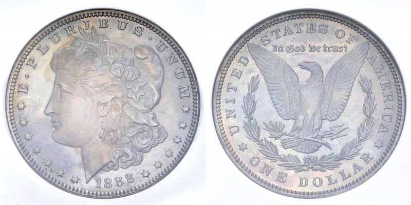 USA AR 1 Dollar 1888, NGC PF64, very rare 

 USA . AR 1 Dollar 1888.
KM 110....