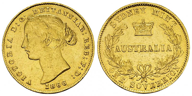 Australia AV Sovereign 1866 

Australia. Victoria (1837-1901). AV Sovereign 18...