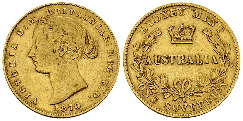 Australia AV Sovereign 1870 

Australia. Victoria (1837-1901). AV Sovereign 18...