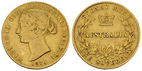 Australia AV Sovereign 1870 

Australia. Victoria (1837-1901). AV Sovereign 1866 (7.92 g), Sydney.
Fb. 10.

Almost very fine.