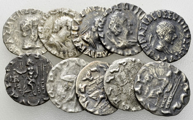 Lot of 10 Indo-Greek BI drachms 

Lot of 10 (ten) Indo-Greek BI drachms, c. 1s...