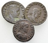 Lot of 3 AE nummi 

Lot of 3 (three) Late Roman AE Nummis: Licinius I, Licinius II, and Crispus.

Good very fine. (3)

Lot sold as is, no return...
