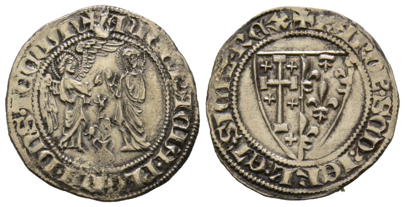 Napoli, Carlo II d'Angio' 1285-1309
Saluto d'argento, AG 3.26 g.
Ref : MIR 23 (N...