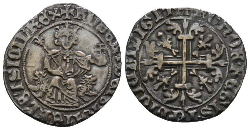 Napoli, Roberto d'Angio' 1309-1343
Gigliato, AG 3.23 g.
Ref : MIR 28
Conservatio...