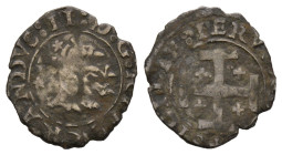 Napoli, Ferdinando d'Aragona 1458-1494
Cinquina, AG 0.6 g.
Ref : MIR 78 (R)
Conservation : TTB+. Rare