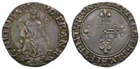 Napoli, Luigi XII 1501-1503
Carlino, AG 3.27 g.
Ref : MIR 112 (R2)
Conservation : Légèrement rogné? Sinon presque Superbe. Très Rare