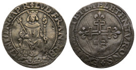 Napoli, Luigi XII 1501-1503
Carlino, AG 3.43 g. 
Ref : MIR 112 (R2)
Conservation : rayures sinon TB. LVD invece di LVDO al dritto. Rarissimo