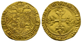 Carlo V 1516-1556
Scudo d'oro, Barcellona, AU 3.34 g. 
Conservation : Superbe