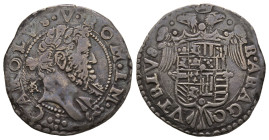 Napoli, Carlo V 1516-1556
Tari, AG 6.1 g. 
Ref : MIR 142/2 
Conservation : TTB+