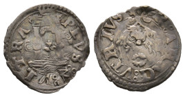 Napoli, Carlo V 1516-1556
Cinquina, AG 0.74 g. 
Ref : MIR 151/3 (R)
Conservation : TTB. Rare
