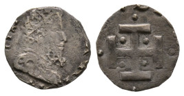 Napoli, Filippo III 1598-1621
3 Cinquine, AG 0.9 g.
Ref : MIR 213 (R3)
Conservation : rognée sinon TTB