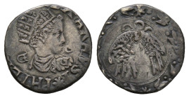 Napoli, Filippo III 1598-1621
1/2 Carlino o Zanetta, AG 0.88 g.
Ref : MIR 216
Conservation : rognée sinon TTB
