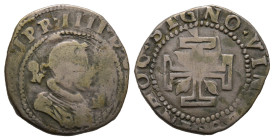 Napoli, Filippo IV 1621-1665
15 Grana, AG 4.8 g.
Ref : MIR 248/2
Conservation : TB