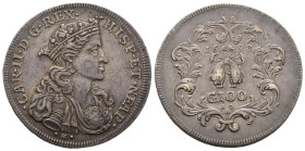 Napoli, Carlo II 1674-1700
Ducato da 100 grana, 1693, AG 21.75 g.
Ref : MIR 294
Conservation : presque Superbe