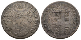 Napoli, Carlo II 1674-1700
Tari, 1685, AG 5.5 g.
Ref : MIR 298/4
Conservation : TTB