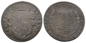 Napoli, Carlo II 1674-1700
Tari, 1686, AG 5.4 g.
Ref : MIR 298/5
Conservation : TB-TTB