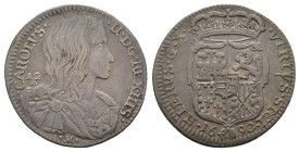 Napoli, Carlo II 1674-1700
Carlino, 1690, AG 2.5 g.
Ref : MIR 302/7
Conservation : TTB