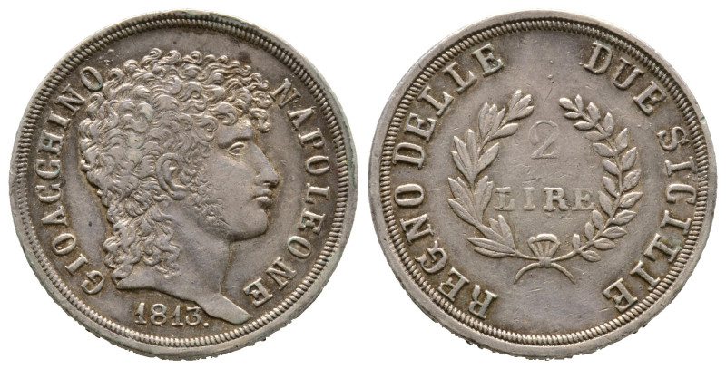 Napoli, Gioacchino Murat 1808-1815
2 Lire, 1813, AG 9.94 g.
Ref : MIR 442/1
Cons...
