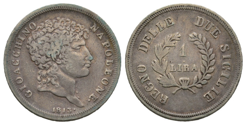 Napoli, Gioacchino Murat 1808-1815
1 Lira, 1813, AG 5 g.
Ref : MIR 444 (R). Var....