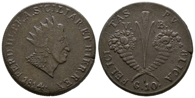 Emissioni con il titolo di Ferdinandus III P.F.A. (Pius Felix Augustus 1814-1816...