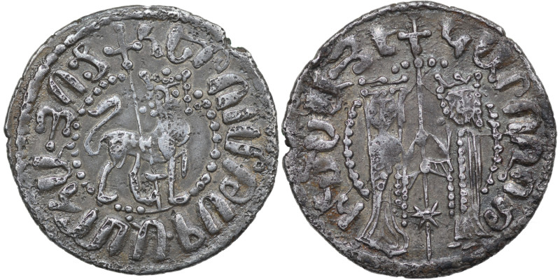 Armenia. Hetoum I and Queen Zabel, 1226-1271. AR Tram (21mm, 2.81g). Queen Zabel...