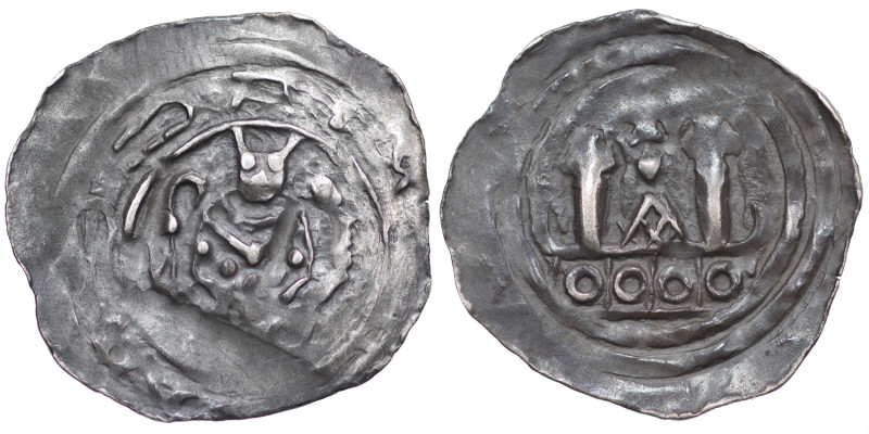 Austria. Salzburg. Adalbert II of Böhmen, 1168 - 1177. AR Pfennig (19mm, 1.08g)....