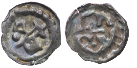 The Bishopric of Dorpat. Anonymous, 13th-14th century. AR Brakteat (11mm 0.11g). Sword and key crossed. Haljak 256,2. Very Fine