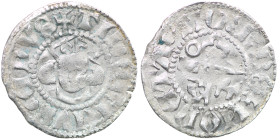 Estonia. Dorpat. Dietrich III Damerov, 1379-1400. AR Artig (18m, 0.87g). Head facing / Crossed sword and key. Haljak 494b. Near Very Fine.