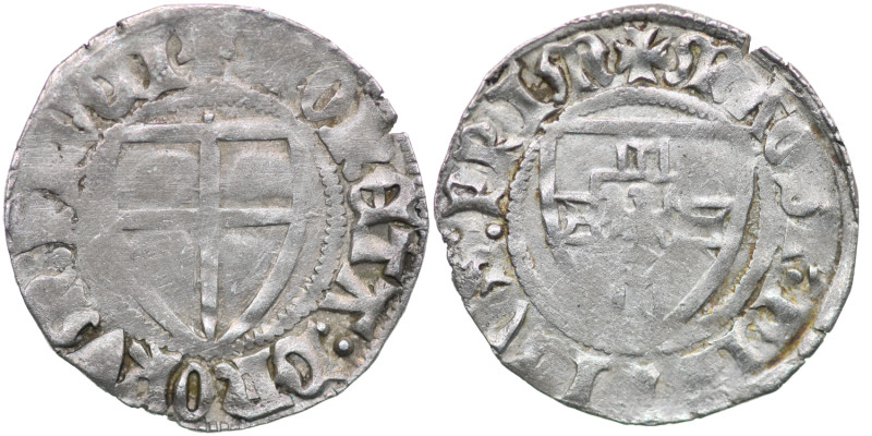 Deutscher Orden. Heinrich von Plauen 1410-1413. AR Schilling (21mm, 1.58g). Shie...