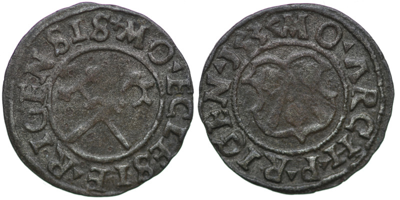 The Livonian Order. Thomas Schöning, 1527-1539. Riga. AR Schilling (18mm, 1.02g)...