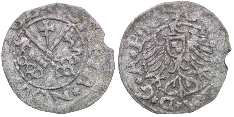 The Livonian Order. Wilhelm von Brandenburg, 1539-1563. Riga. AR Schilling (16mm...