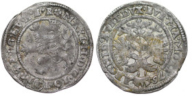 Austria. Maximilian II, 1564 - 1576. Prague mint. AR Weissgroschen, 1576 (22mm, 2.03g). Lion standing left / Doubled headed eagle. Diet. 170. Good-Fin...