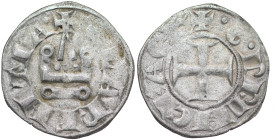 Crusader. Greece. William of Villehardouin, 1245-1278. AR Denar (18mm, 0.86g). Tornesel glarentza. Metcalf Crusaders 720. Good Fine.