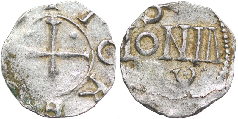 Germany. Cologne. Otto III 983-1002. AR Denar (15mm, 1.25g). Cologne mint. [+O]T...