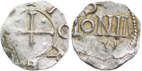 Germany. Cologne. Otto III 983-1002. AR Denar (15mm, 1.25g). Cologne mint. [+O]TTO RE[X], cross with pellets in each angle / S / [CO]LONIA / [A] G, Co...