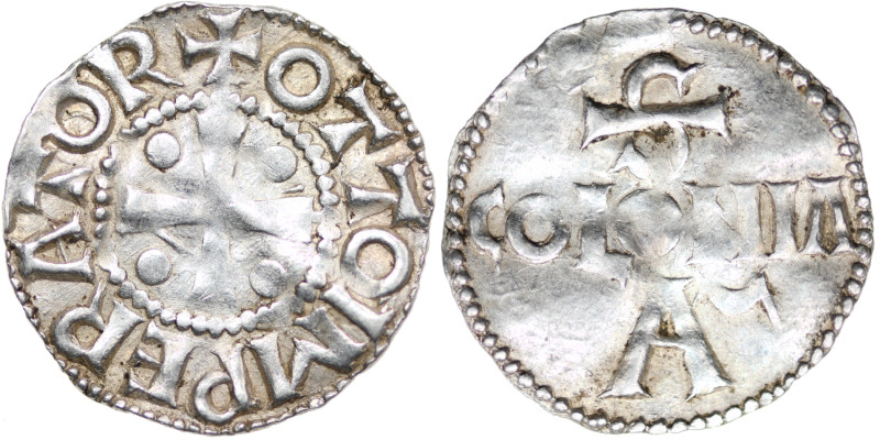 Germany. Cologne. Otto III 983-1002. AR Denar (18mm, 1.17g). Cologne mint. +OTTO...