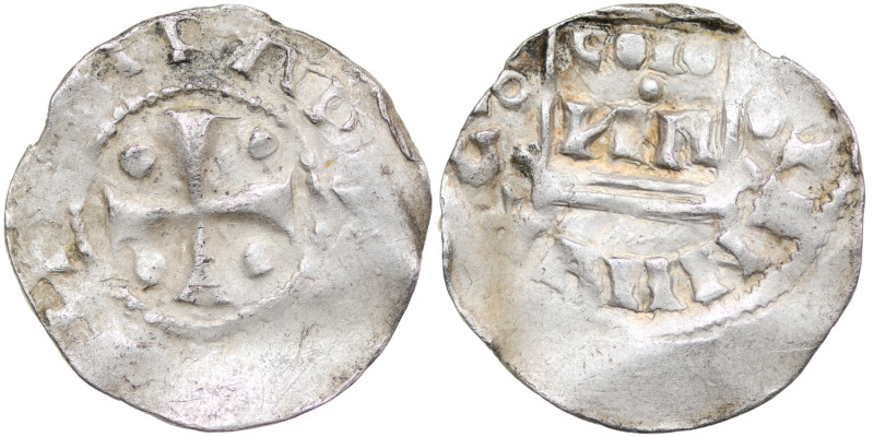 Germany. Cologne. Konrad II 1024-1039. AR Denar (19mm, 1.41g). Cologne mint. [+C...