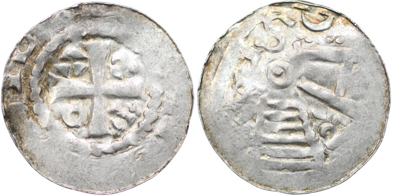 Germany. Saxony. Heinrich II, 1014-1024. AR Denar (20mm, 1.28g). Bardowick (?) m...