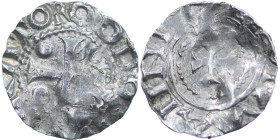 Germany. Saxony. Otto III 983-1002. AR Denar (16mm, 1.33g). Dortmund mint. ODDOIM[PER]ATOR, cross with pellet in each quarter / Cross with pellets at ...