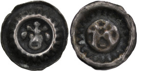 Germany. Mecklenburg. Anonymous, 1325-1375. AR Brakteat (Hohlpfennig) (16mm, 0.41g). Crown. Oertzen 153. Very Fine.