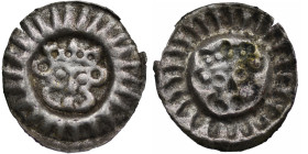 Germany. Mecklenburg. 14th century. AR Brakteat (Hohlpfennig) (13mm, 0.14g). Bull's head. Oertzen 183. Very Fine.