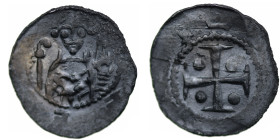 The Netherlands. Friesland(?). Bishop of Utecht(?) ca 1115-1135. AR Denar (13mm, 0.25g). Uncertain mint. Bust facing, raised hand left, crosier right ...