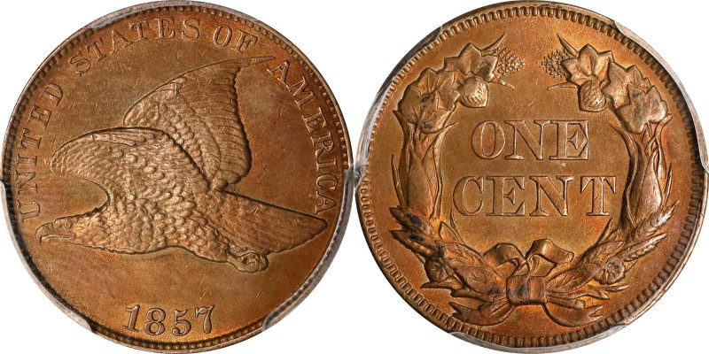 1857 Flying Eagle Cent. Type of 1857. AU Details--Cleaned (PCGS).
PCGS# 2016. N...