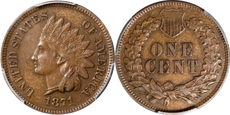 1871 Indian Cent. Bold N. AU-50 (PCGS).
PCGS# 2100. NGC ID: 227V.

Estimate: ...